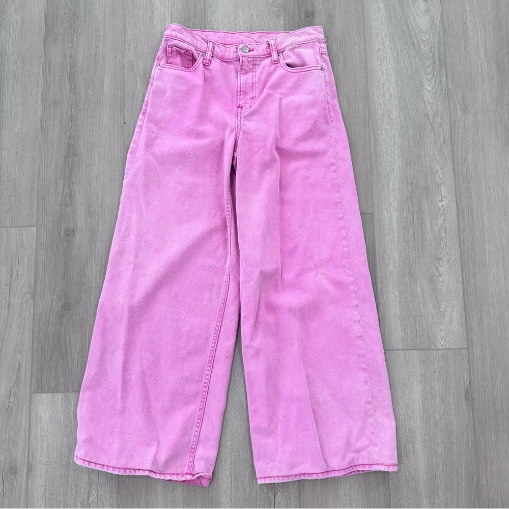 GAP Pink Wide Leg Flare Jeans - Picture 2 of 7